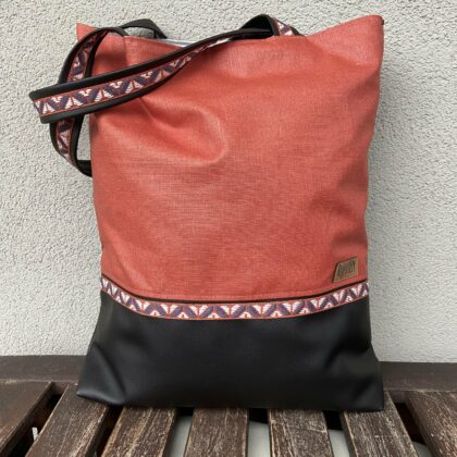 Shopper (Tragetasche) - Orange Ethno