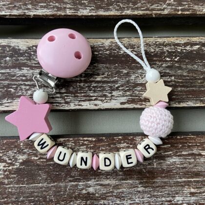 Nuggikette WUNDER - rosa/holz