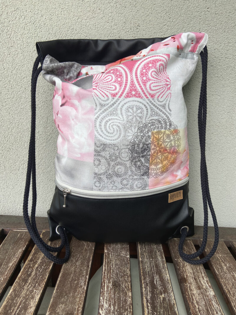 Bag für Erwachsene - Rosa Ornamente/Blumen