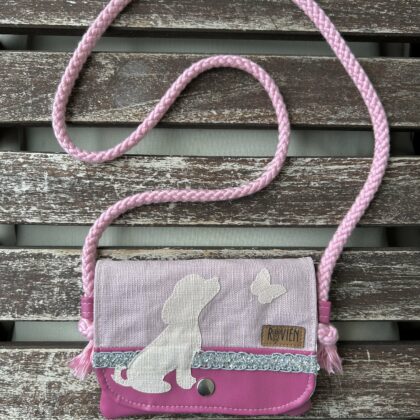 Umhängeportemonnaie - pink/rosa Hund
