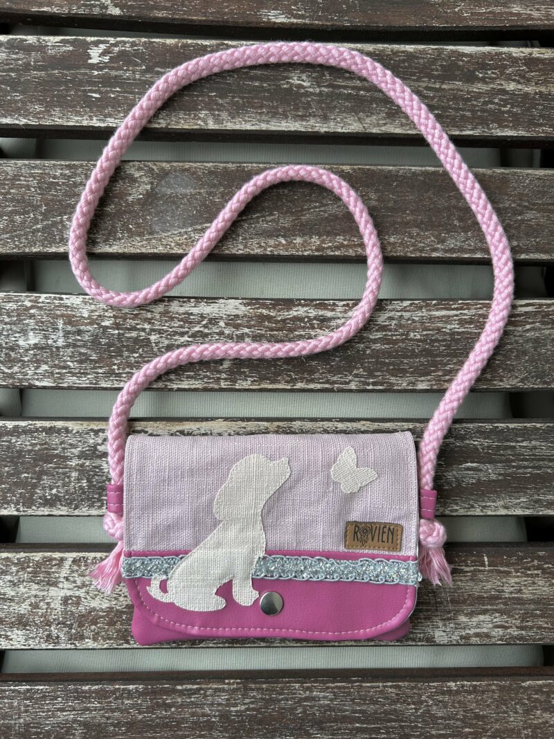 Umhängeportemonnaie - pink/rosa Hund