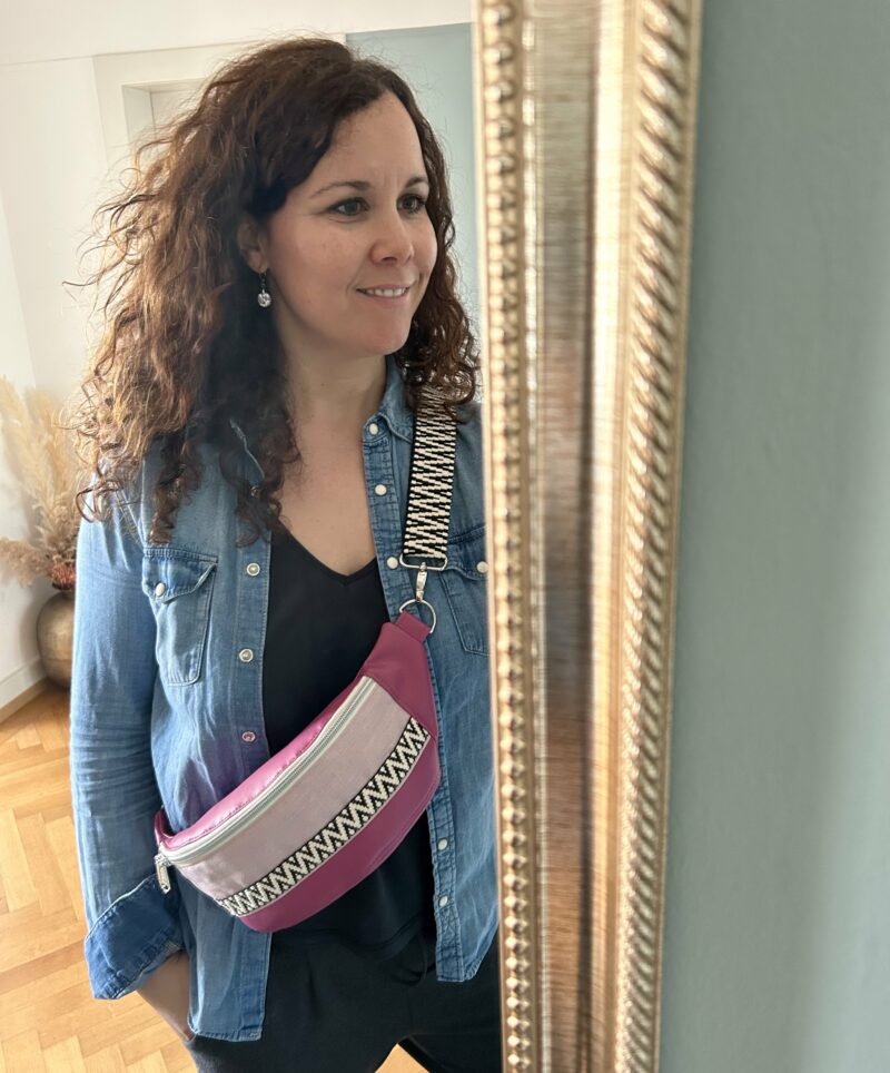 Crossbody Bag - pink/rosa Zickzack – Bild 3
