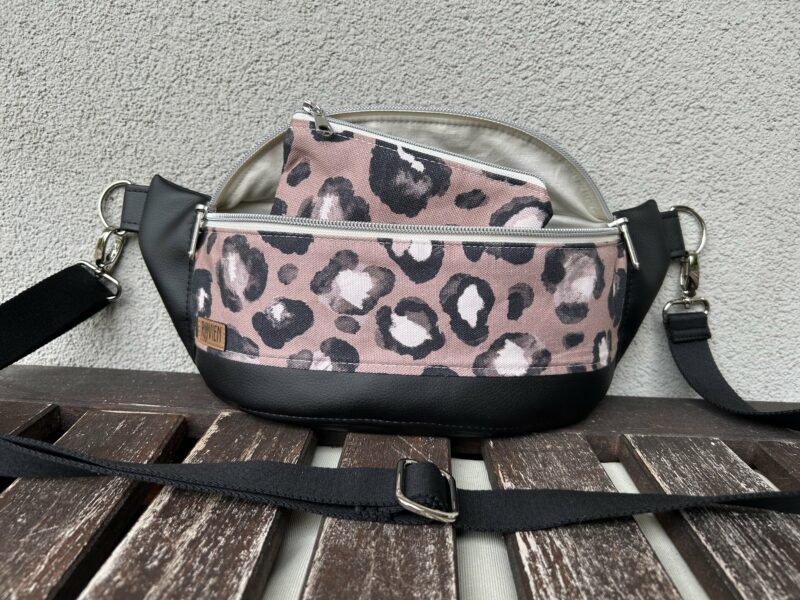 Crossbody Bag - Leo braun/schwarz mit kleinem Portemonnaie