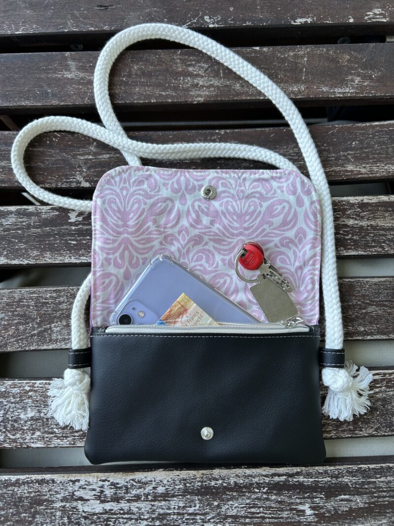 kleine Umhängetasche - Pink Zickzack – Bild 2
